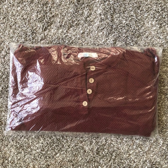 SALE Free People Hailee Sweater Set XSmall Mahogany - Picture 4 of 6